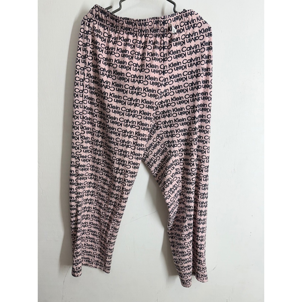 Calvin Klein Sleepwear Pink Logo Print Pajama Pants XL Womens Lounge Bottoms